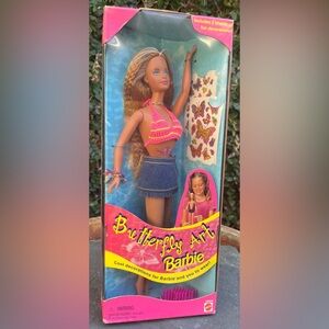 Barbie Butterfly Art 1998 Tan and Tattoo crocheted bikini top NRFB